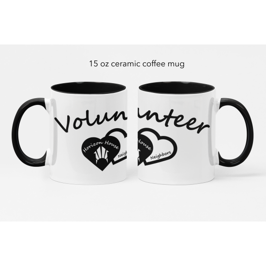 HH Coffee Mug Volunteer Double Hearts