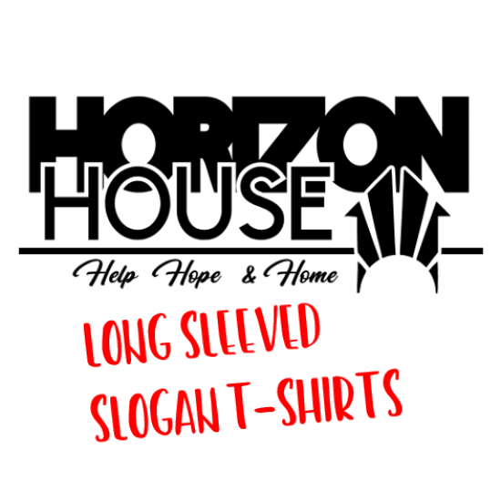 Horizon House Long Sleeve HELP HOPE HOME Slogan T-shirt