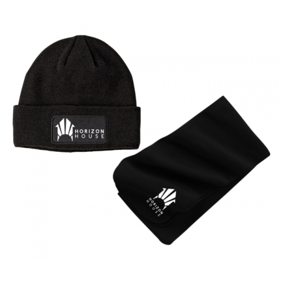 HH Logo Beanie with Fleece Scarf